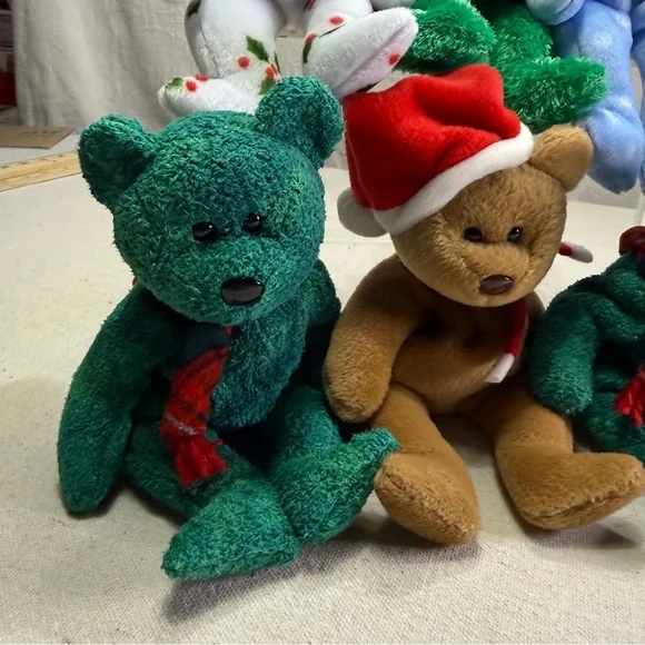 TY Beanie Babies- Holiday Plush Bear Set of 6  - Vintage - Picture 2 of 15